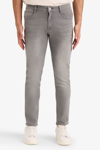 Defacto Pedro Slim Fit Dar Kalıp Normal Bel Dar Paça Cepli Jean Pantolon D0027AX24AU Gri