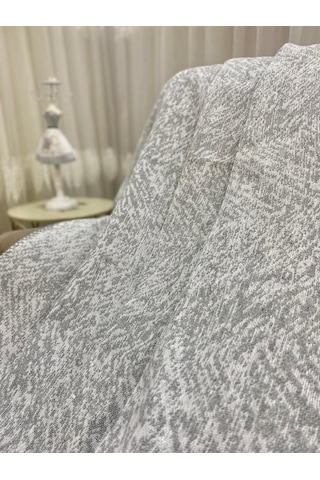 Özlü Home Lüks Pamuklu Koltuk Çekyat Örtüsü Gri Rengi 170x220 Çift Taraflı Terletmez Kaymaz Toplanmz Gri