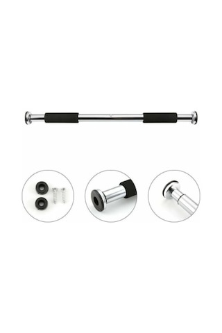 Çift Süngerli Ayarlanabilir Barfiks Demiri 60 - 100 CM Gri