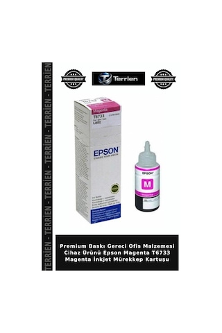 Premium Baskı Gereci Ofis Malzemesi Cihaz Ürünü Epson Magenta T6733 Magenta İnkjet Mürekkep Kartuşu