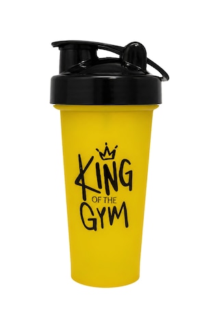 King Of The Gym Shaker 650 Ml Ölçekli Ve Sızdırmaz Kapaklı Protein Shaker 2'li Set Siyah+sarı Siyah-sarı