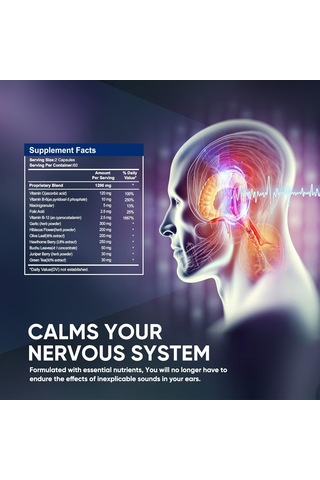 Vıvalıfer Tinnitus Relief For Ringing Ears Cognitive 1200mg 120 Caps
