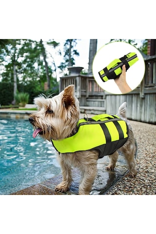 Pet Hava Yastığı Can Yeleği Şişme Katlanır Köpek Açık Taşınabilir Güvenlik Mayo, Boyut: L