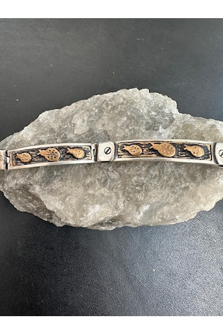 Erkek Gümüş Bileklik Uğur Böceği Figürlü 925 Ayar 28,84 Gram