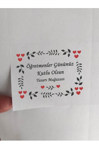 15 Adet 7x5 Cm Özelleştirilebilir Öğretmenler Gününüz Kutlu Olsun Mat Baskılı Etiket Sticker-1