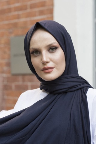 Unika Boutique Şal Penye Ozel Dıkıslı Uzun Mevsımlık Pıerparıs Koyu Lacivert