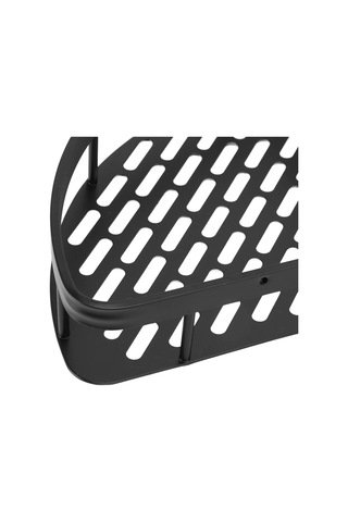 Delinmeyen Alüminyum Depolama Rafı Banyo Organizasyon Rafı, Geniş Kenarlı Tek Katmanlı Üçgen - Siyah