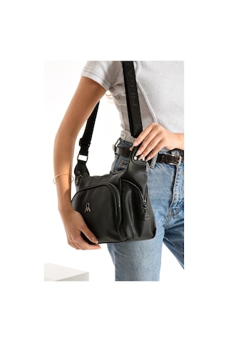Kadın Postacı Çanta Çapraz Askılı Suni Deri Omuz Çantası 32 22 Cm Mega Günlük Omuz Çantası Siyah
