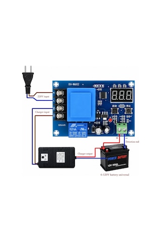 Xh-m602 3.7v-120v Dijital Akü Ve Lityum Pil Şarj Kontrol Modülü Ac 220v