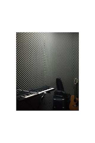 Akustik Yumurta Sünger 25mm 60 Dns Yanmaz 50x50cm 10 Adet + 1 Sprey Yapıştırıcı Bant Marketim