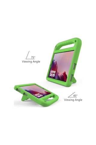 Butu Lenovo Uyumlu Tab M9 Kickstand Tablet Kılıfı, El Kavrama Eva Darbeye Dayanıklı Tablet Kılıfı