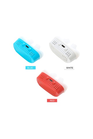 Hangfox Silikon Uyku Ve Horlama Yardımcısı 3 Vitesli Elektrikli Burun Tıkanıklığı Horlama Durdurucu Mavi