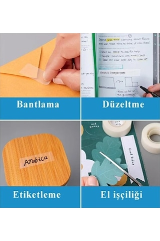 Görünmez Bant 18x30 Yrd Şeffaf Bant Aydınger Yazılabilir Mat Bant - 1 Adet 1