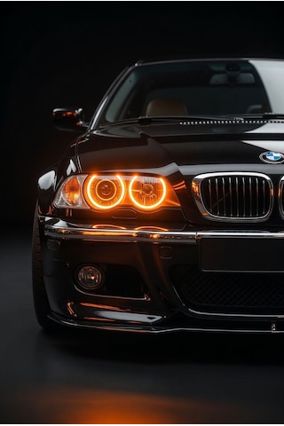 Bmw E46 Led Angel Halka Seti Amber Turuncu Renk Halka Takımı Premium Görüntü