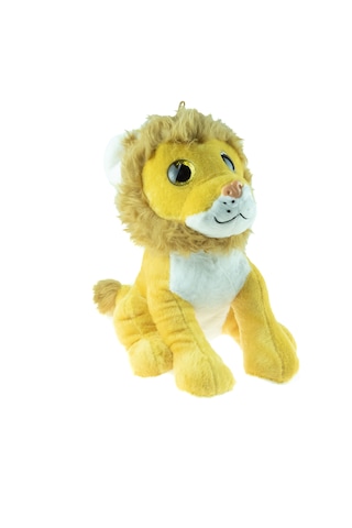 Peluş Aslan Erkek Aslan Sevimli Oturan Aslan 45 Cm