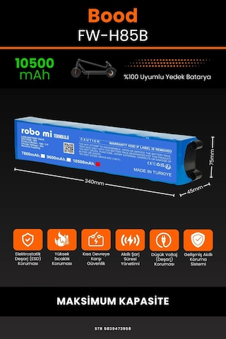 Bood FW-H85B / 36v 10500mAh Elektrikli Scooter Bataryası