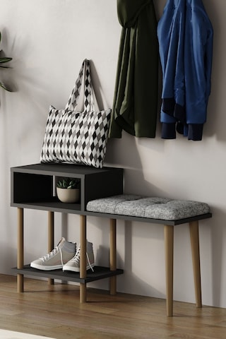 Puflu Ayakkabılık Raflı Ayakkabılık Iki Raflı Ayakkabılık-antrasit Antrasit