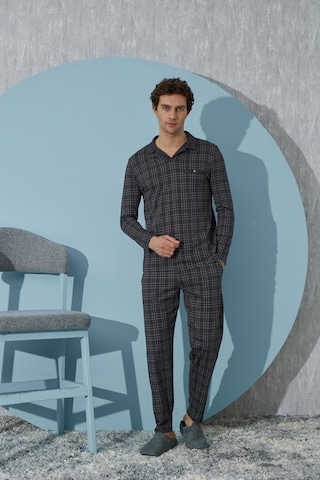 Sevim Erkek Uzun Kol Füme Pijama Takımı C9t4n4o7 001