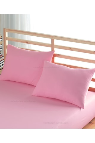 Formeya Ranforce %100 Pamuk Yastık Kılıfı 2 Adet 50X70 Kapaklı Pembe