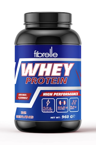 Fibrelle Whey Proteini-aromasız 960 G Protein Tozu Sade 32 Servis Aromasız