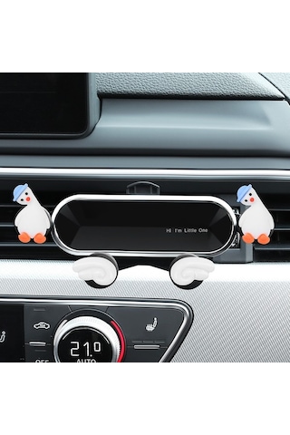 Agoodshop Araba Cep Telefonu Tutacağı Sevimli Araba Hava Çıkışı Araba Cep Telefonu Braketi Sabit Dest Açık Gri