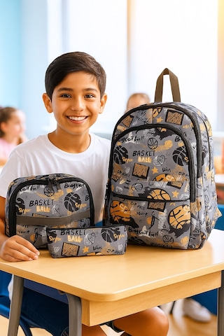 Newbag Basketbol Erkek Sırt Okul Çantası-3'lü Set Yeni Sezon