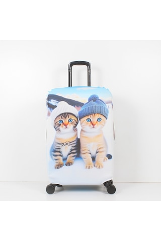 My Saraciye Valiz Kılıfı 83-kedi Kar Çok Renkli