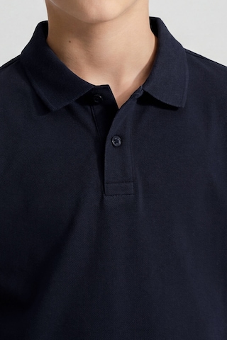 Tommy Life Lacivert Polo Yaka Standart Fit Basic Unisex T-shirt - 11330