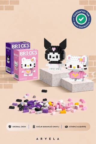 Kuromi & Hello Kitty Karakteri İkili Set - Eğitici Oyuncak - Koleksiyon