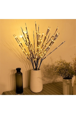 Ulzyvf Yanıp Sönme/sabit Söğüt Siyah Parti Modlu Led Lamba Dekoru, Dalı Bahçe Ampul 20 2 & - Md Siyah