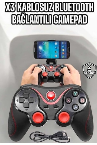 Game Stick Android Uyumlu Gamepad X3 Standlı Oyun Kolu Bluetooth Bağlantılı 87140007