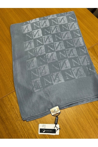 Noura Scarf Diamond Pamira Şal Kot Mavi Çok Renkli