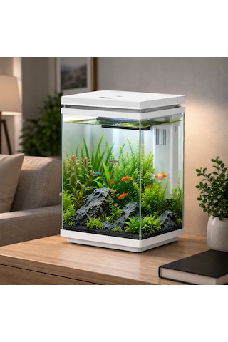 Atf-200 10 Litre Led Cam Akvaryum Beyaz