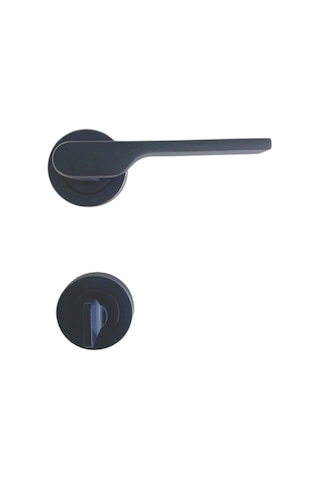 2019 Siyah Rozetli Kapı Kolu Tuvalet Wc Ve Banyo Kapısı Kolu Wc 1 Takım