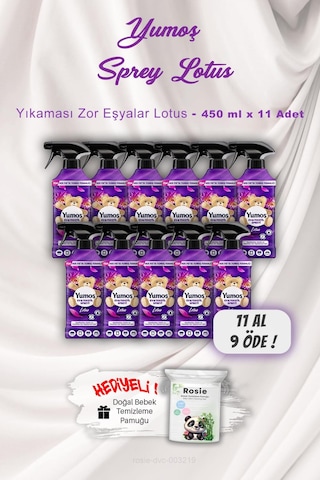 11 Al 9 Öde Yumoş 450 Ml Ev Ve Tekstil Spreyi Lotus Rosıe Hediyeli Yıkanması Zor Eşyalar Için 450 Ml Tekli