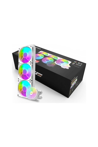 Darkflash 360mm Beyaz Sıvı İşlemci Cpu Soğutucu Dc360