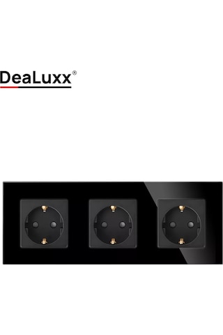 Dealuxx Üçlü Priz Cam Şamandıralı Siyah 194029885