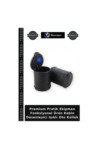 Premium Pratik Ekipman Fonksiyonel Ürün Kabin Düzenleyici Işıklı Oto Küllük