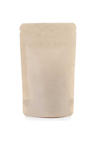 Packtory Kraft Aluminyum Kilitli Doypack Ambalaj 8,5X14,5+2,5 cm. 50 Gr. - 50 Adet