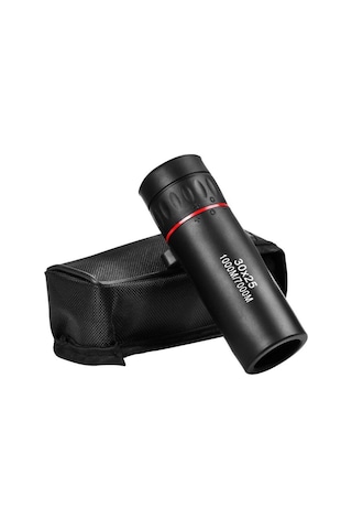 Suofeng Bak4 Prisma 30x25 Mini Monoküler Teleskop - Yeşil Çok Katmanlı Kaplama, 50g Hafif, Taşınabilir Çanta İle Siyah