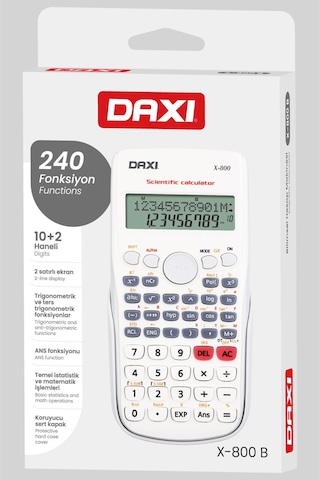 Daxi X-800 240 Fonksiyon Bilimsel Hesap Makinesi Beyaz
