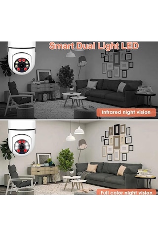 Ampul Kamera Harekete Duyarlı Gece Görüşlü Kablosuz Bebek Izleme