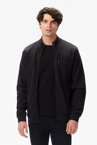 Nautica Erkek Siyah Classic Fit Fermuarlı Sweatshirt-11437 Siyah