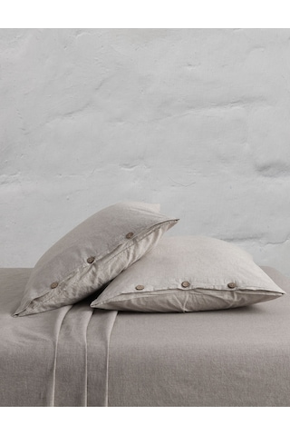 Berolige Chambray 100% Pamuklu Yıkamalı İplik Boya Lastikli Çarşaf Kahverengi 100x200