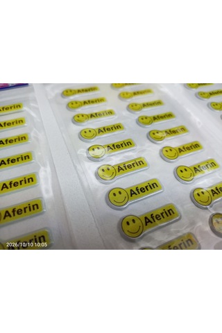 3 Adet Aferin Motivasyon Öğrenci Etiket Sticker 3 Paket