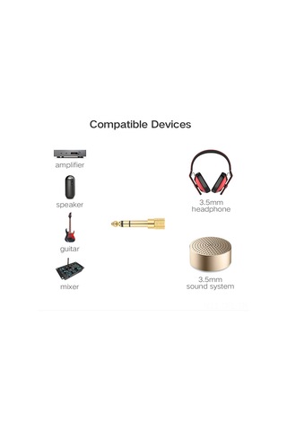 Dofolink 6.35mm Erkekden 3.5mm Dişiye Ses Adaptörü - Altın Kaplama, Kayıpsız Sinyal, Ev Ve Profesyonel Ses Cihazları İçin