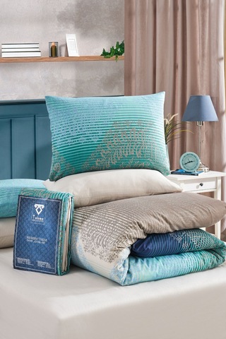 Veramoni Soft Dreams Ocean Çift Kişilik Pamuklu Desenli Nevresim Takımı - Çok Renkli