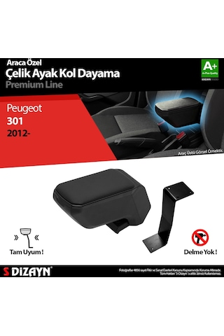 Peugeot 301 Kol Dayama Kolçak Çelik Ayaklı Abs Siyah 2012 Üzeri A+kalite