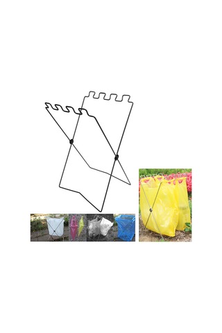 Padalink Taşınabilir Çöp Torba Tutucu, Çelik Tel Katlanabilir Tasarım, Piknik-bbq Kamp İçin Pratik Çöp Depolama Aracı