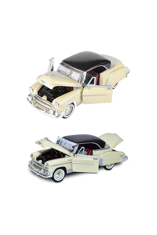Bej 1:24 Ölçek Die Cast İnce Detay 1950 Chevy Bel Air Oyuncak Metal Klasik Koleksiyon Model Araba Çok Renkli